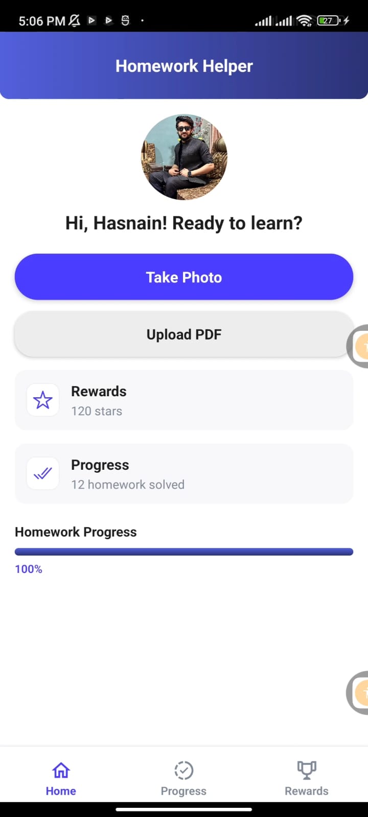 AI Homework Helper screen 1